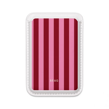 Candy Cane MagSafe Vegan Wallet — Slim Phone Card Holder
