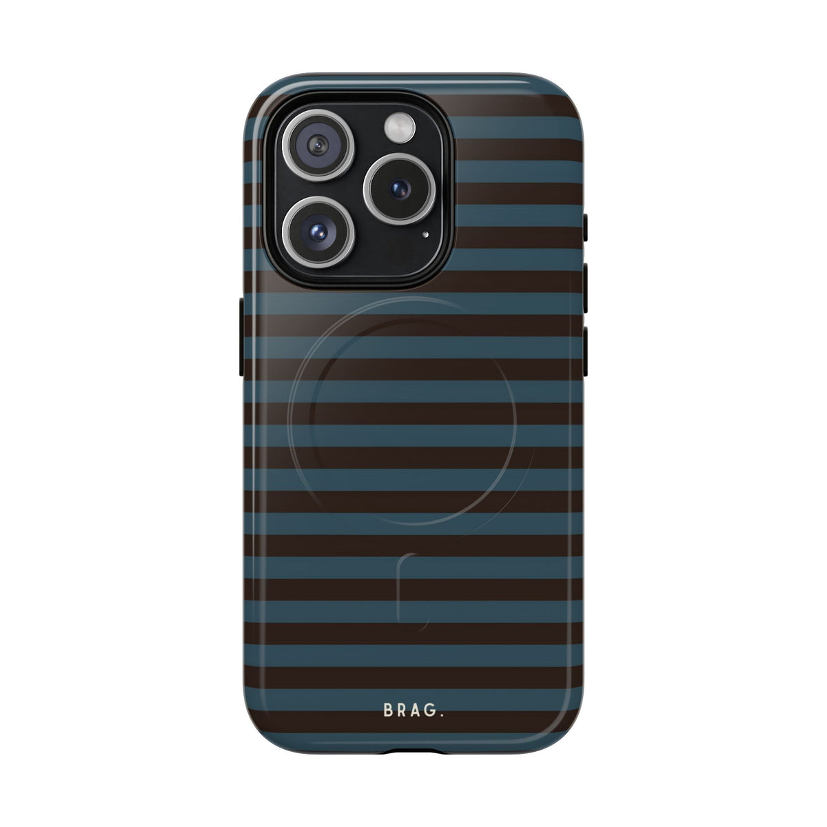 Seaside Stripe MagSafe Tough Phone Case — Magnetic Protective Cover