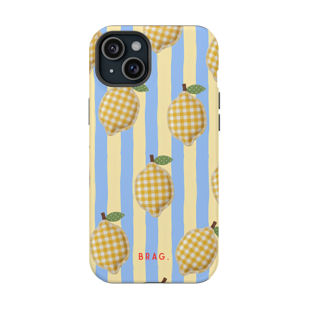 Lemon checks Magnetic Impact-Resistant Phone Case