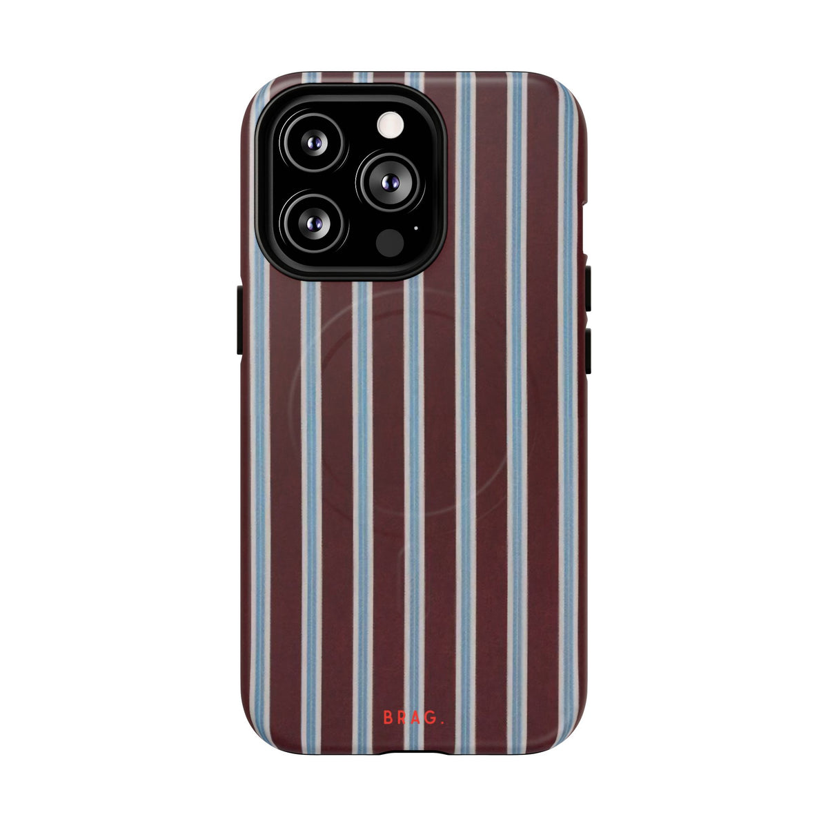 Maroon Lines MagSafe Tough Phone Case — Magnetic Protective Cover