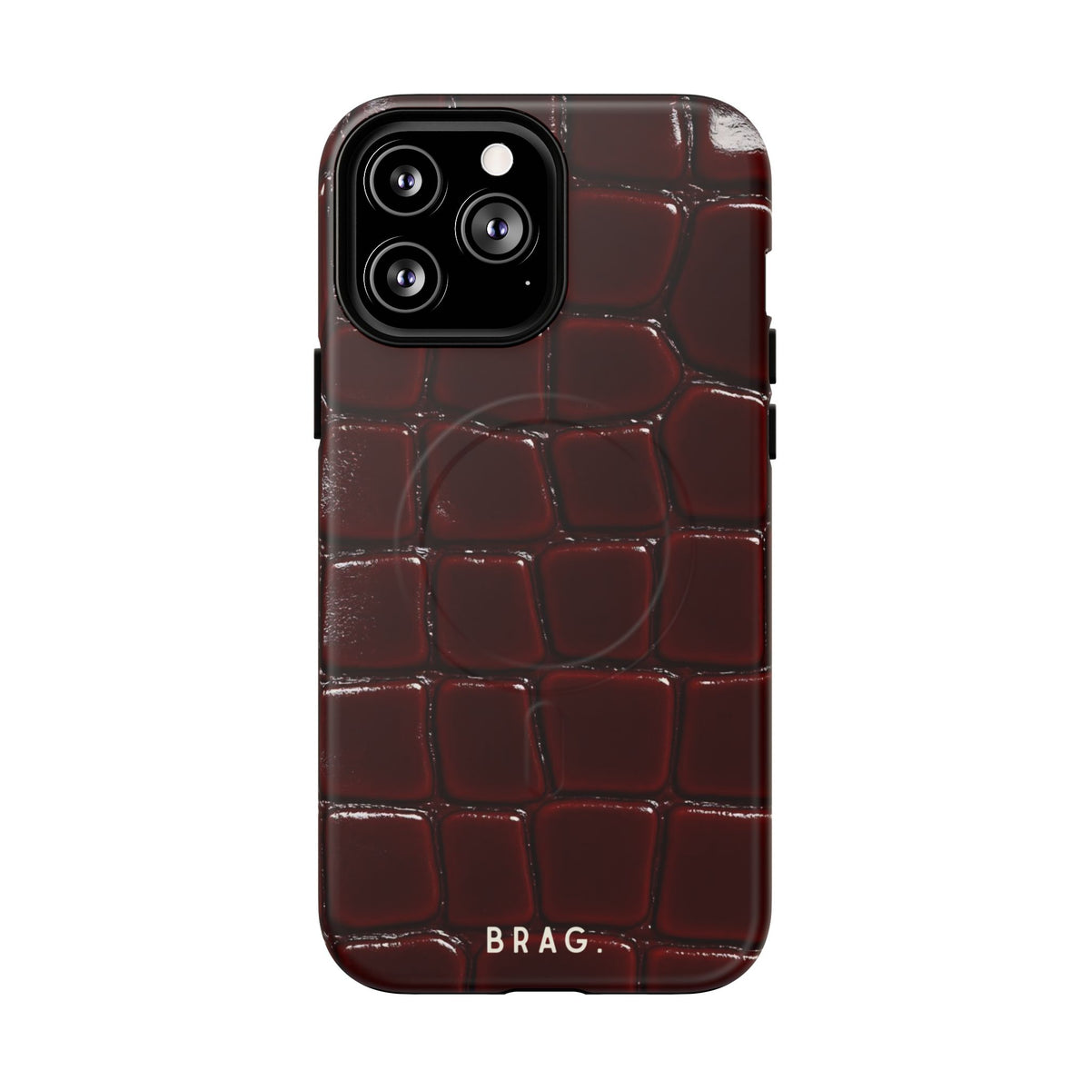 Cherry Leather MagSafe Tough Phone Case — Magnetic Protective Cover