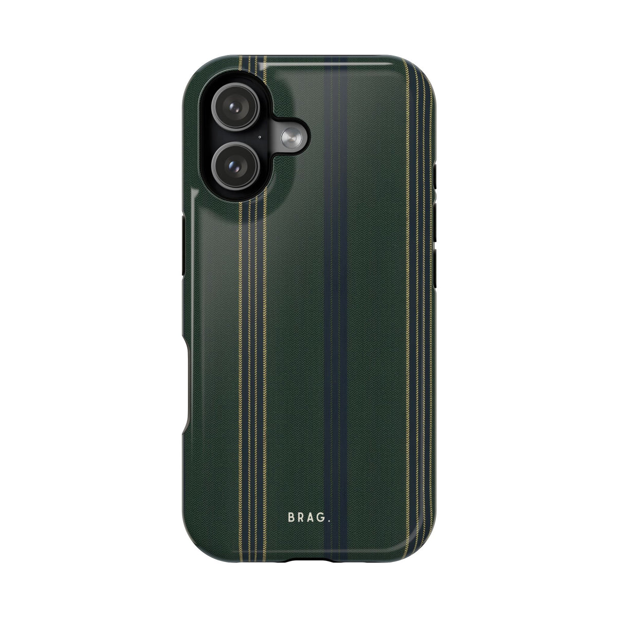 Olive Pinstripe Magnetic Impact-Resistant Phone Case