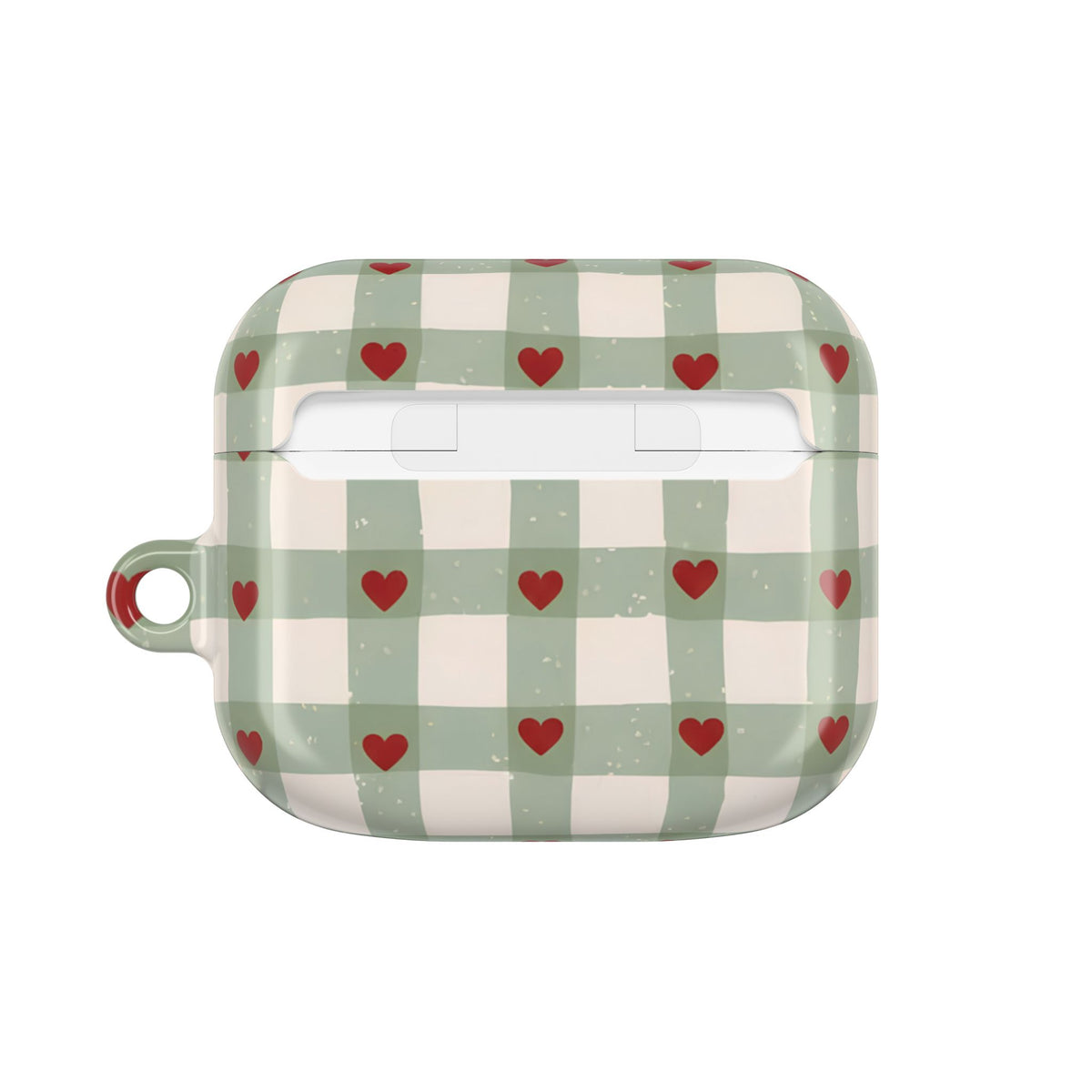 Mint Hearts AirPod Case – Slim Protective Charging Case