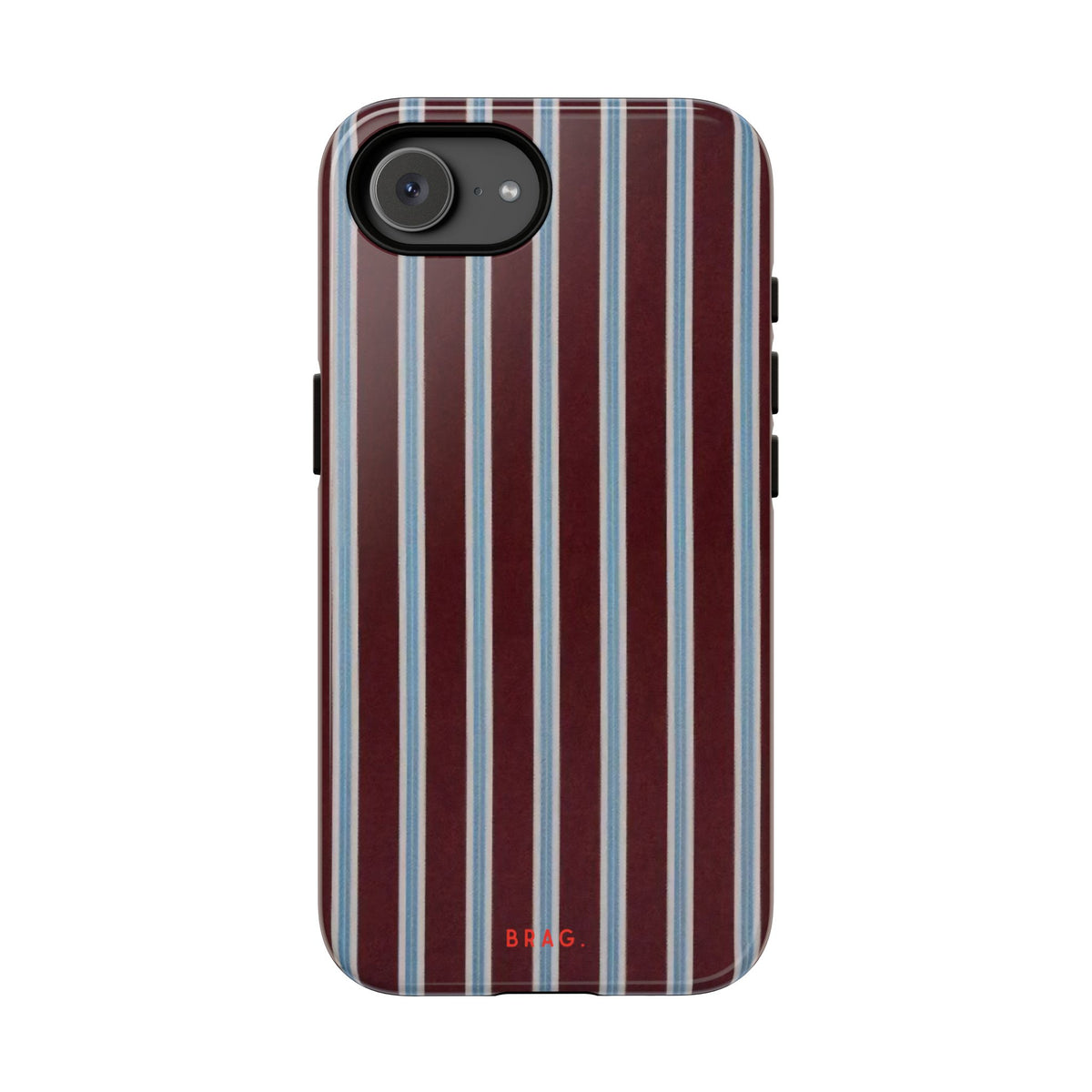 Maroon Lines Tough Phone Case – Shockproof Protective iPhone Cover