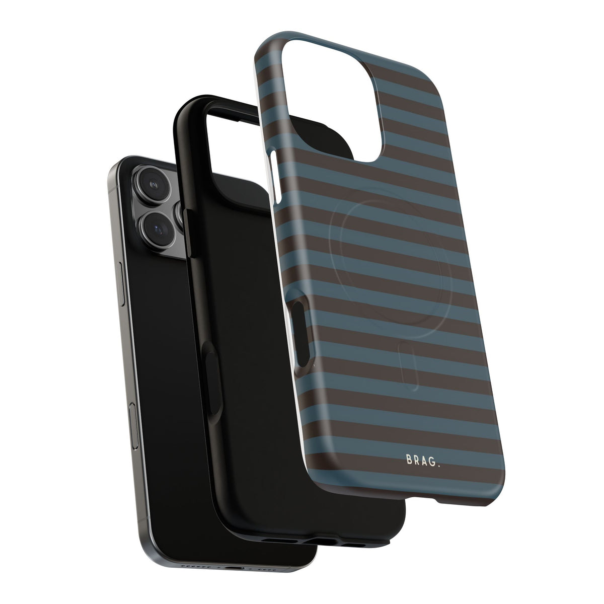 Seaside Stripe MagSafe Tough Phone Case — Magnetic Protective Cover
