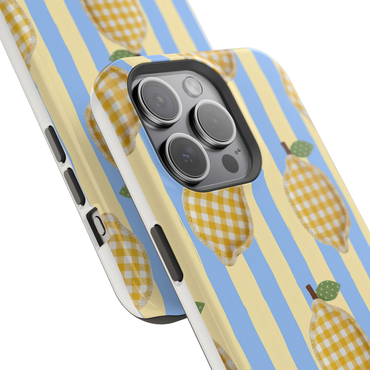 Lemon checks Magnetic Impact-Resistant Phone Case