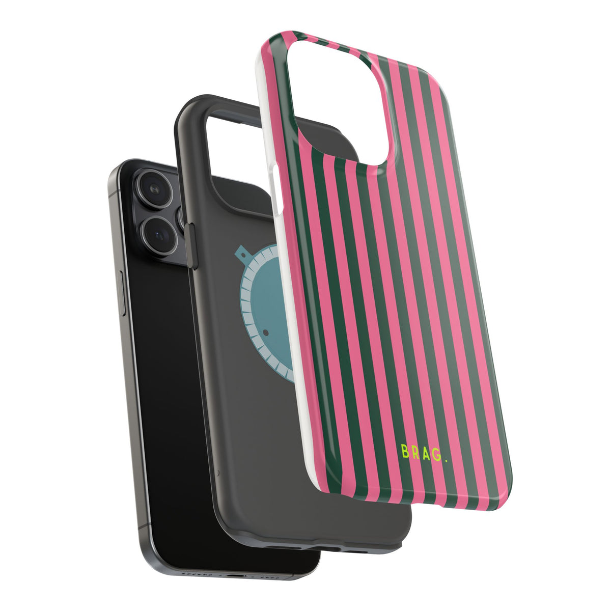 Flamingo Stripe Magnetic Impact-Resistant Phone Case