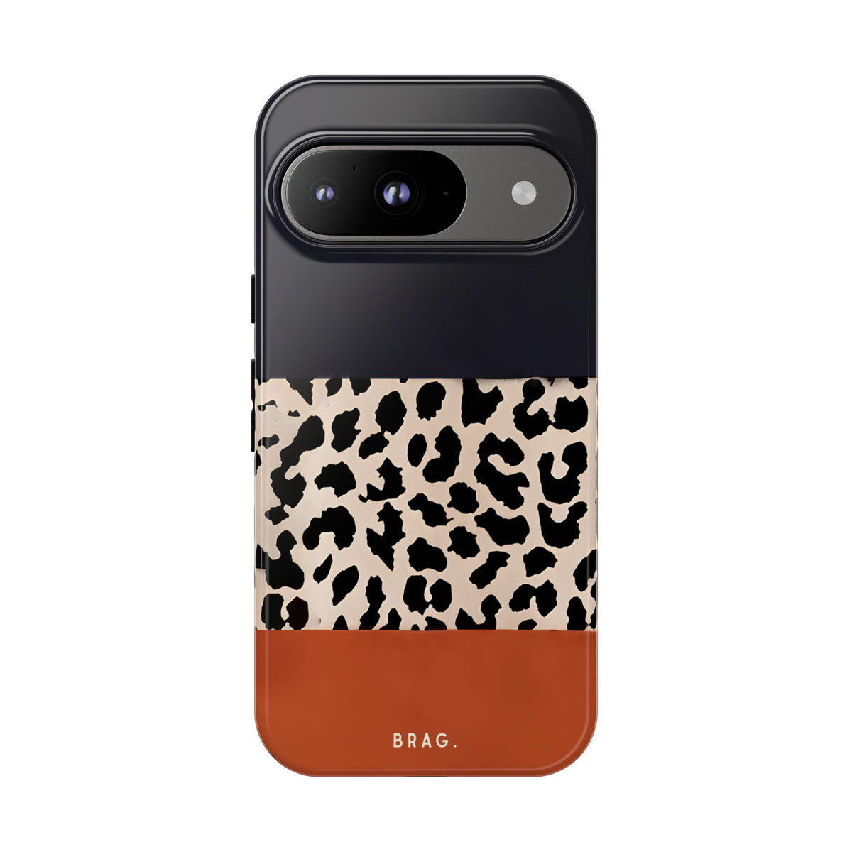 Leopard Block Tough Phone Case – Shockproof Protective iPhone Cover