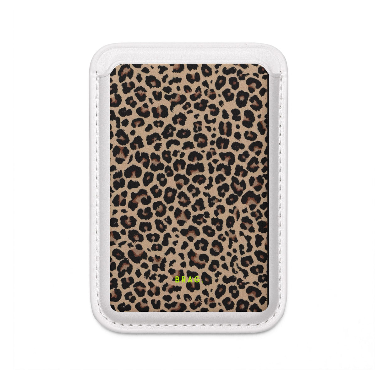 Snow Leopard MagSafe Vegan Wallet — Slim Phone Card Holder