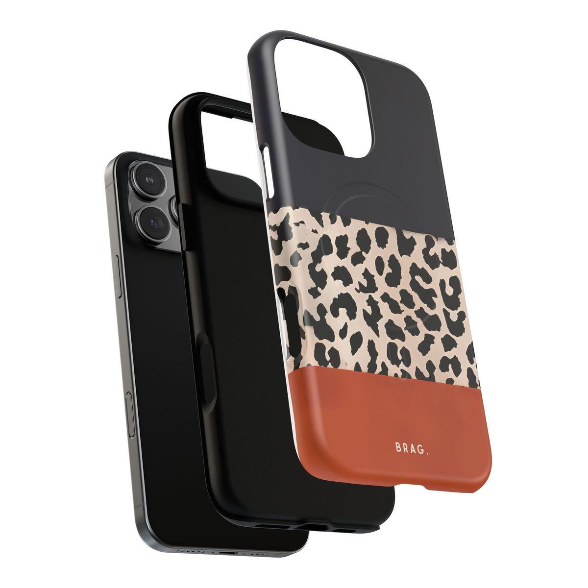 Leopard Block MagSafe Tough Phone Case — Magnetic Protective Cover