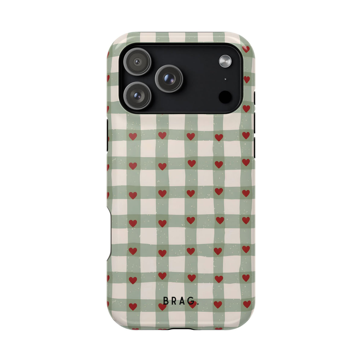 Mint Hearts Magnetic Impact-Resistant Phone Case