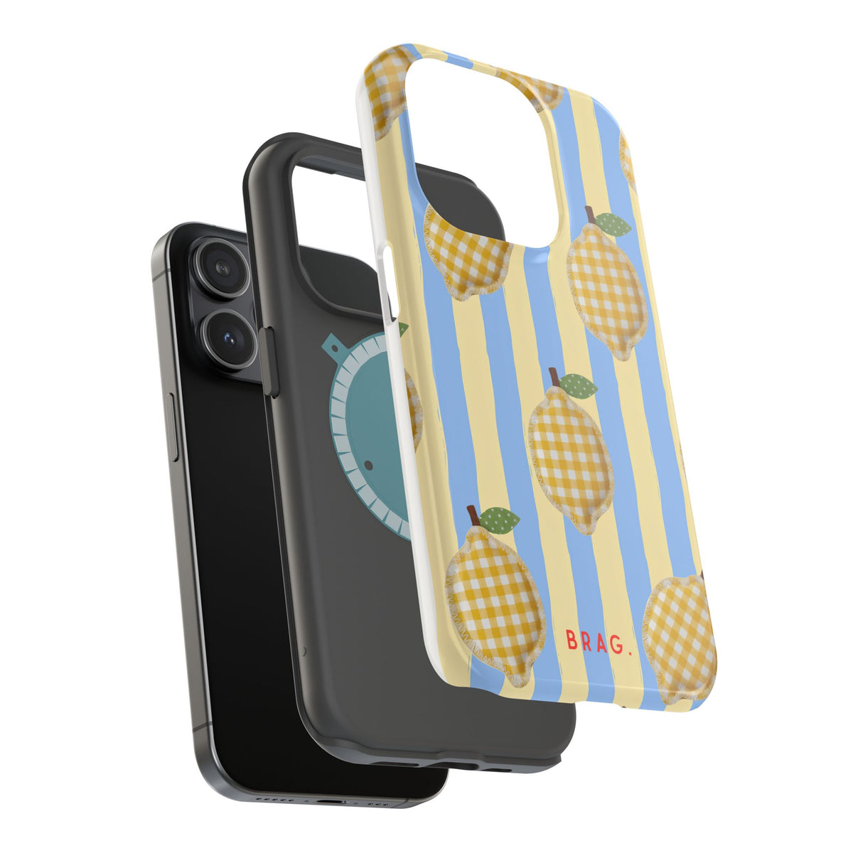 Lemon checks Magnetic Impact-Resistant Phone Case