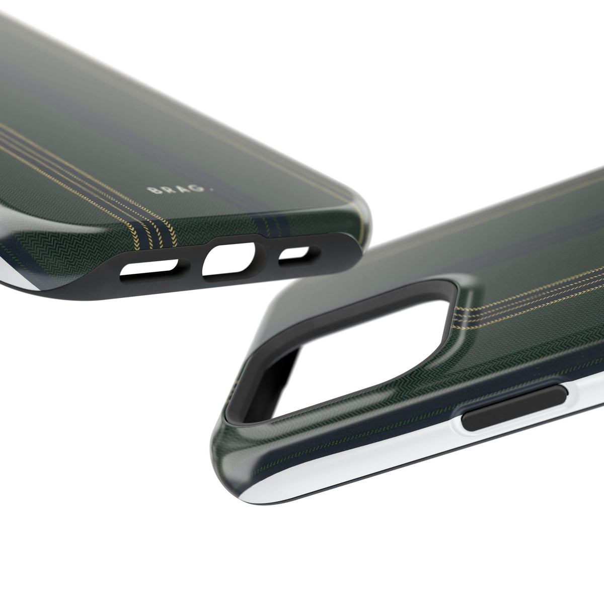 Olive Pinstripe Magnetic Impact-Resistant Phone Case