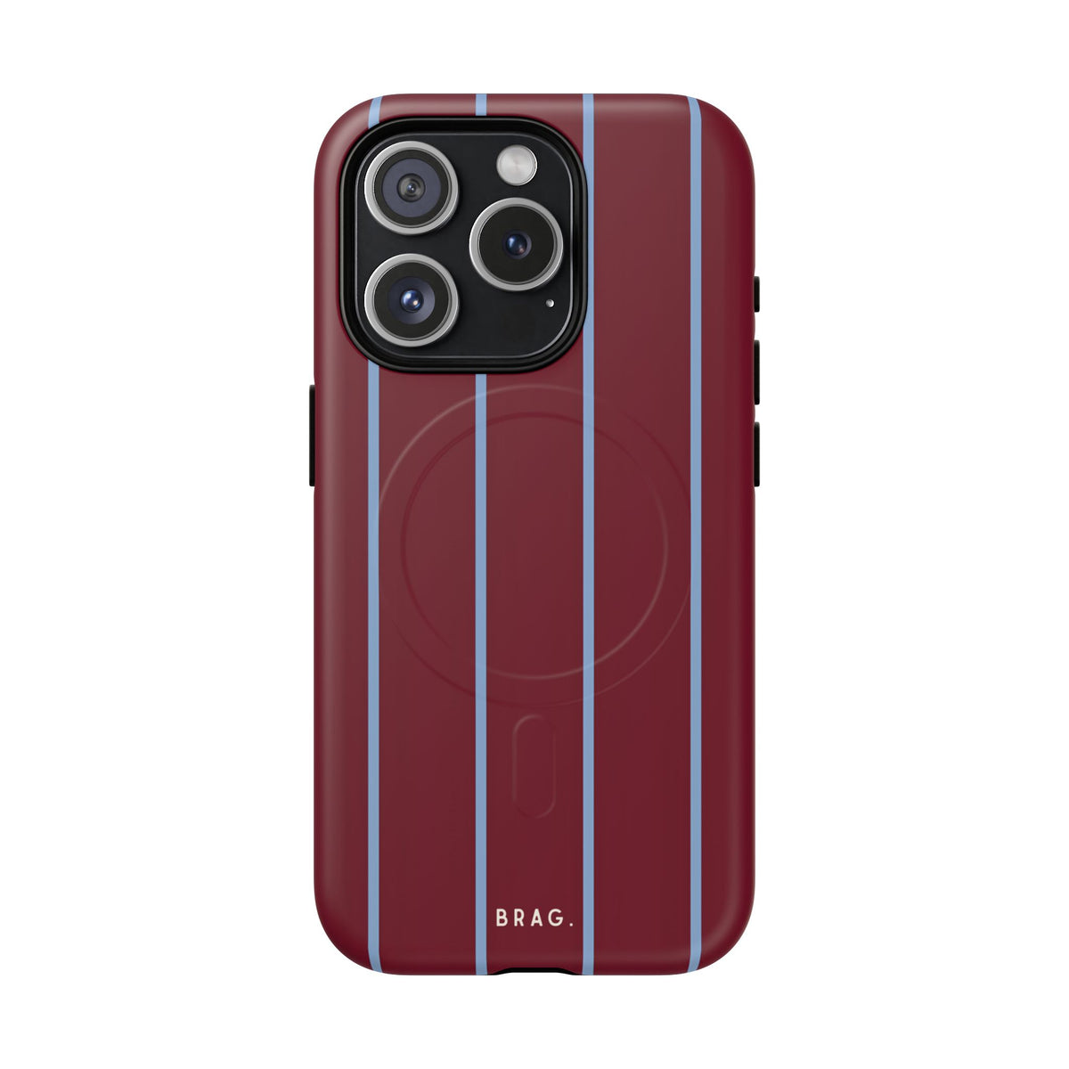 Bordeaux Stripe MagSafe Tough Phone Case — Magnetic Protective Cover