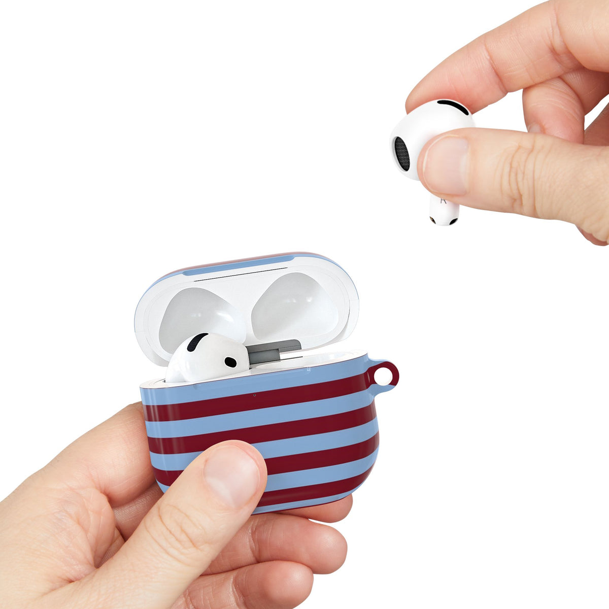 Varsity Stripe AirPod Case – Slim Protective Charging Case