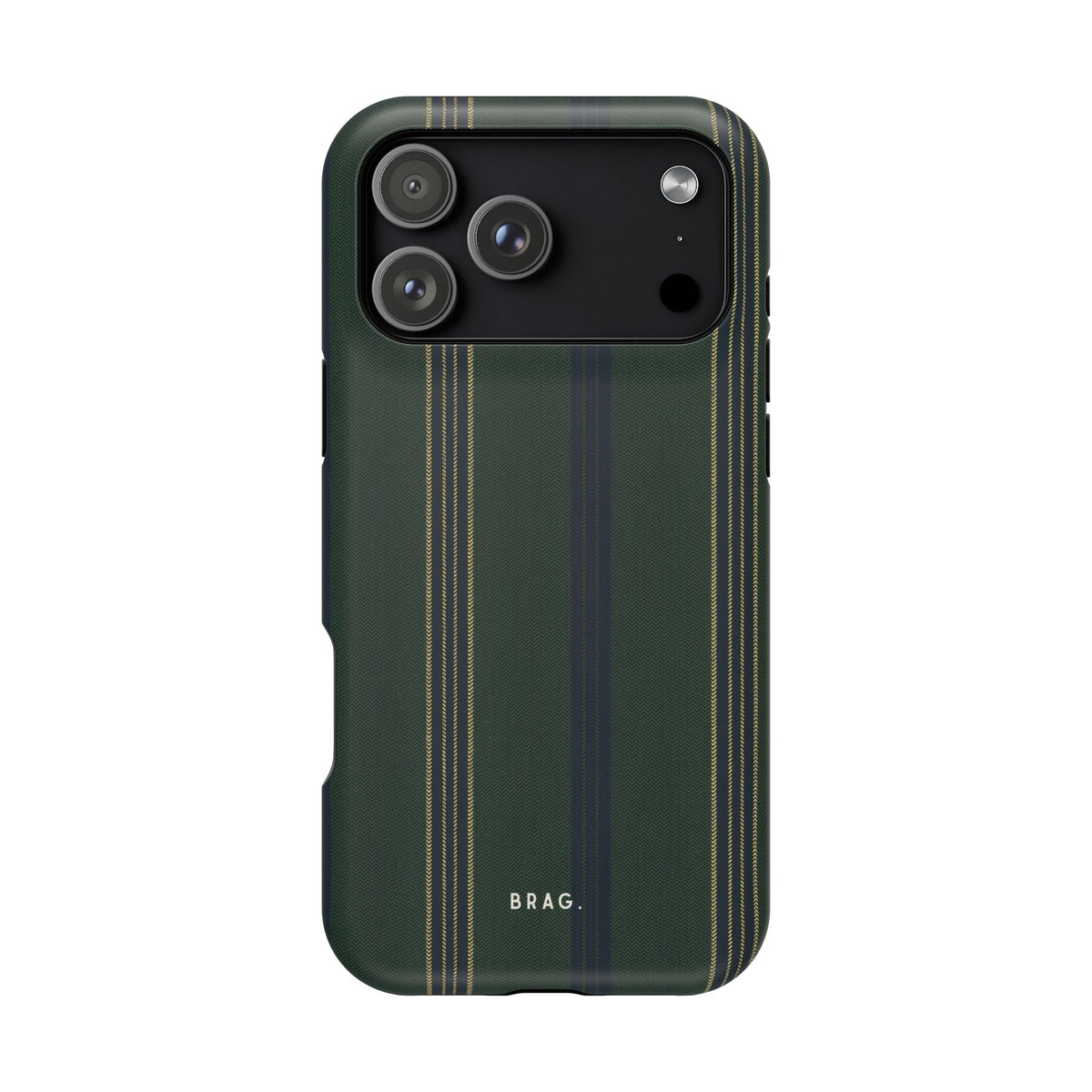 Olive Pinstripe Magnetic Impact-Resistant Phone Case
