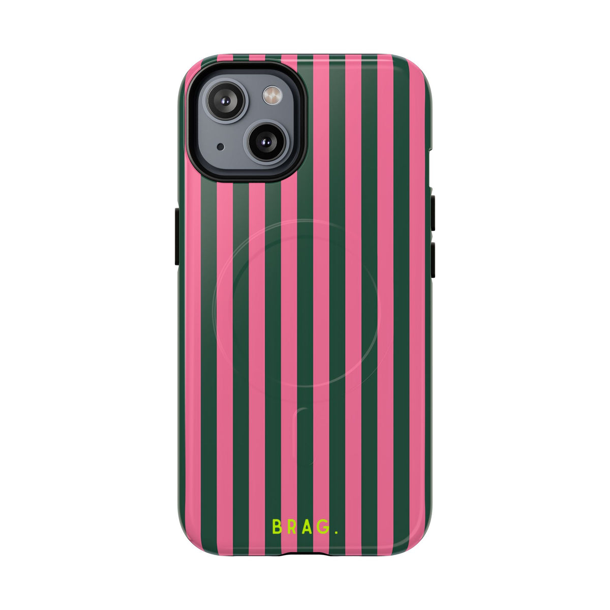 Flamingo Stripe MagSafe Tough Phone Case — Magnetic Protective Cover