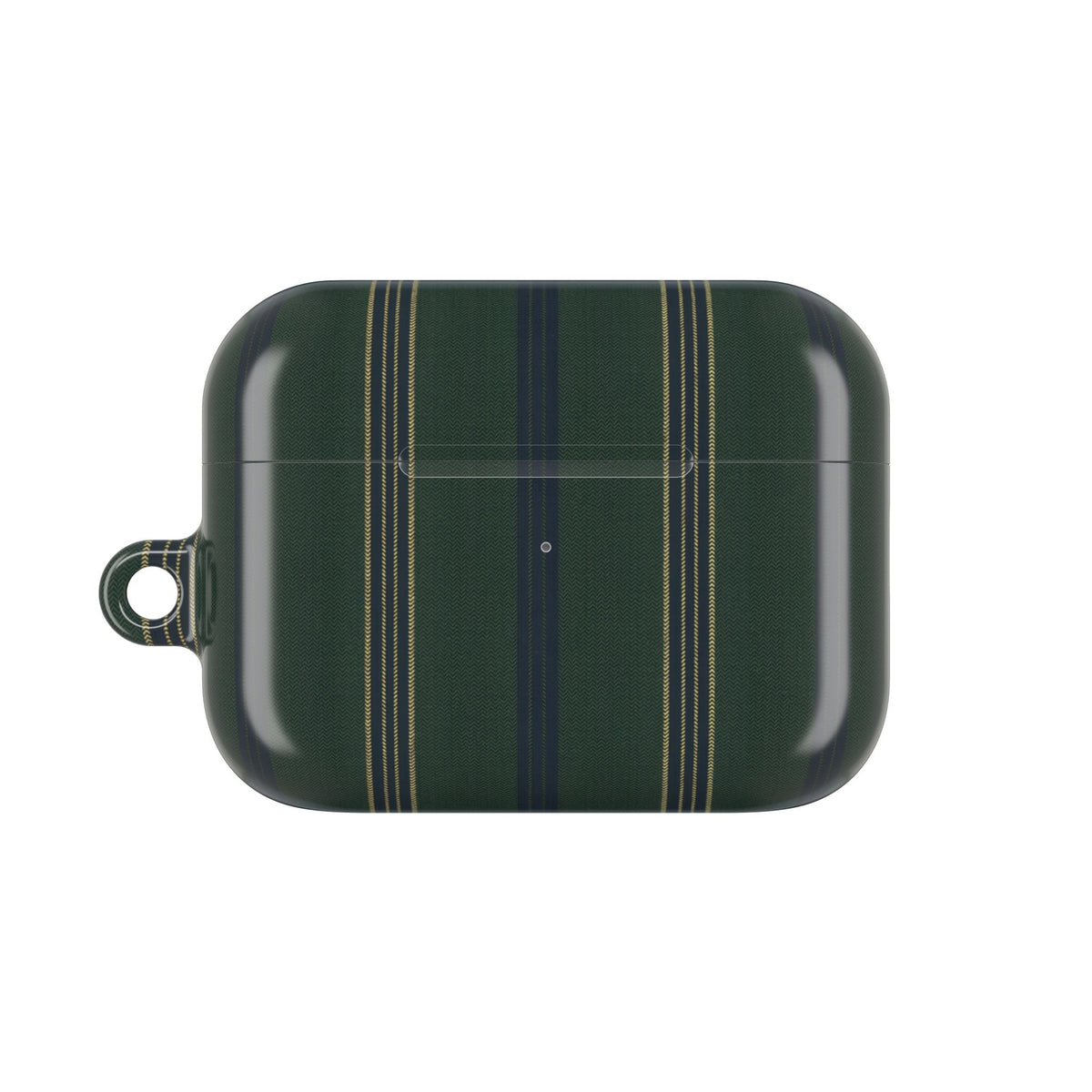 Olive Pinstripe AirPod Case – Slim Protective Charging Case