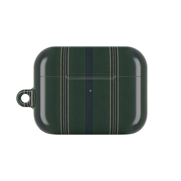 Olive Pinstripe AirPod Case – Slim Protective Charging Case