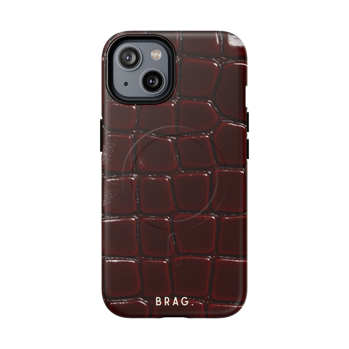 Cherry Leather MagSafe Tough Phone Case — Magnetic Protective Cover