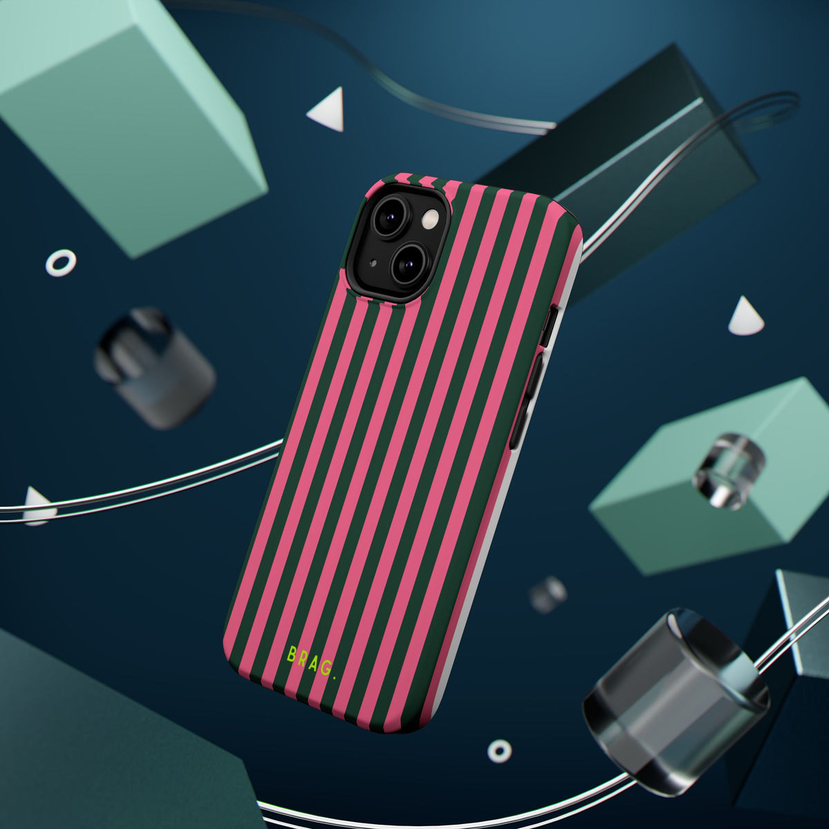 Flamingo Stripe Magnetic Impact-Resistant Phone Case