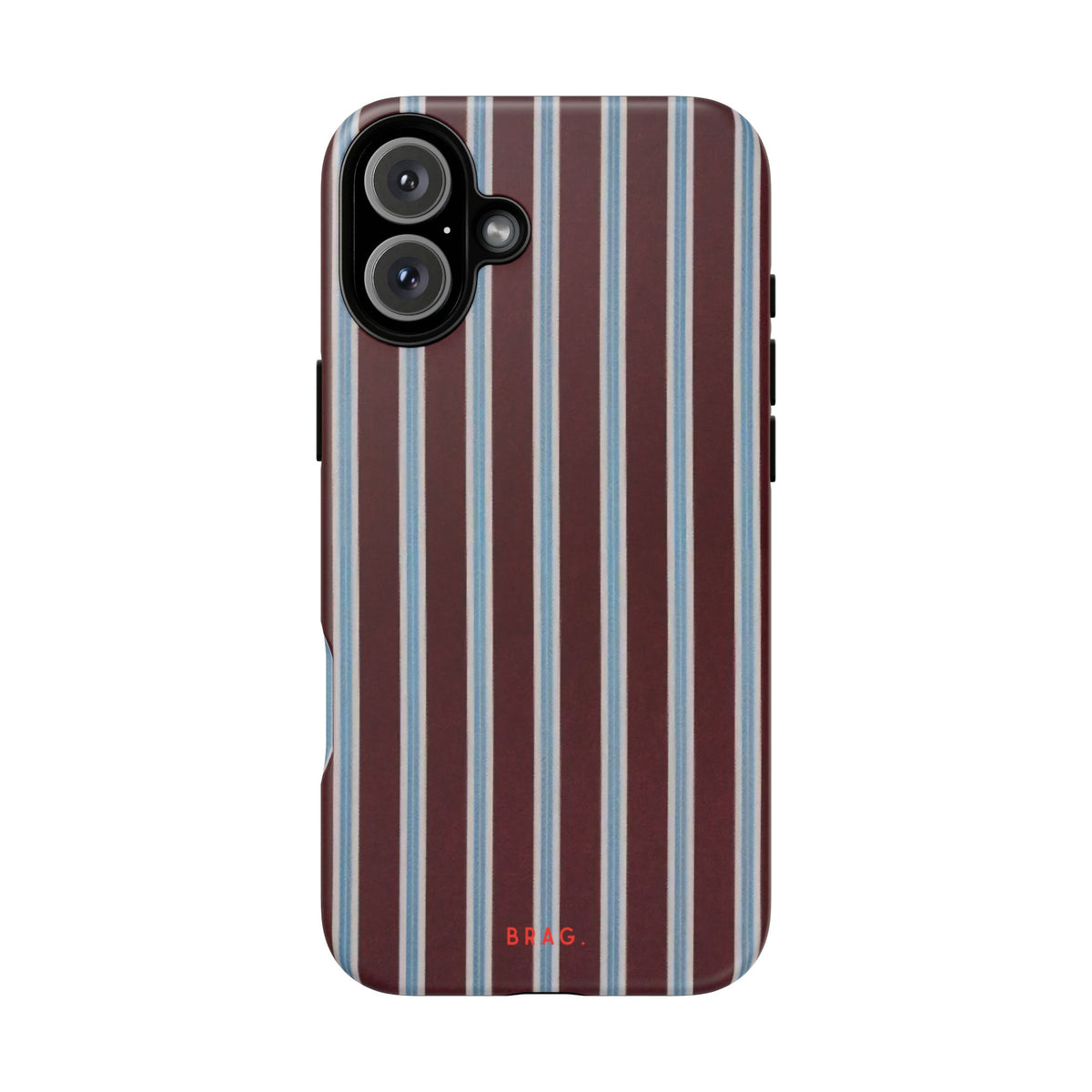 Maroon Lines Tough Phone Case – Shockproof Protective iPhone Cover