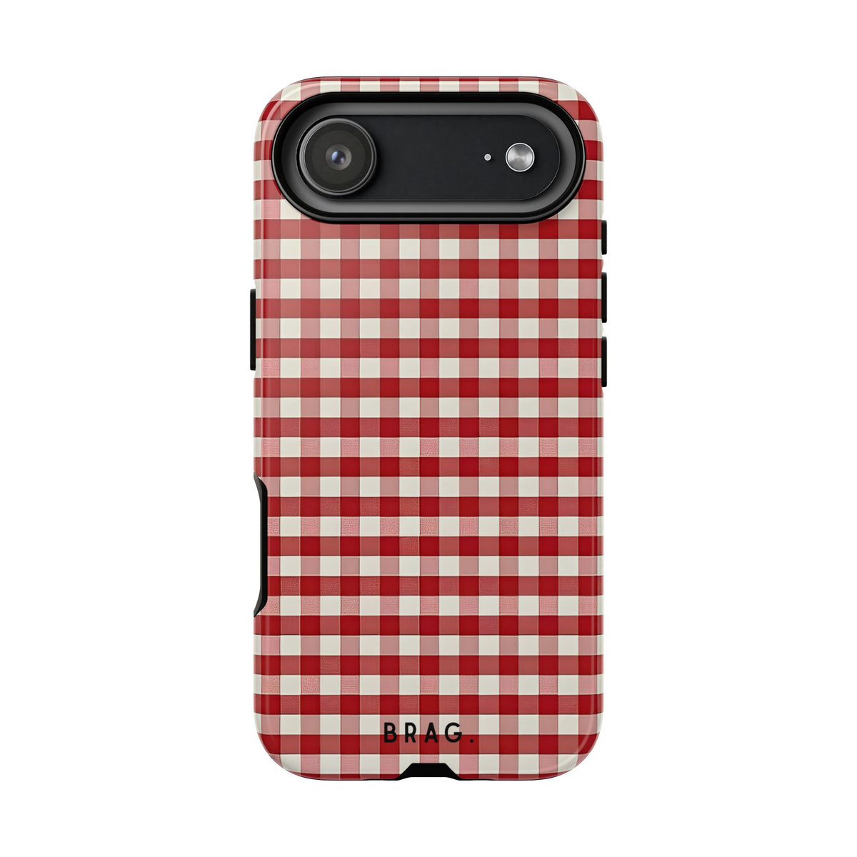Red Gingham Tough Phone Case – Shockproof Protective iPhone Cover