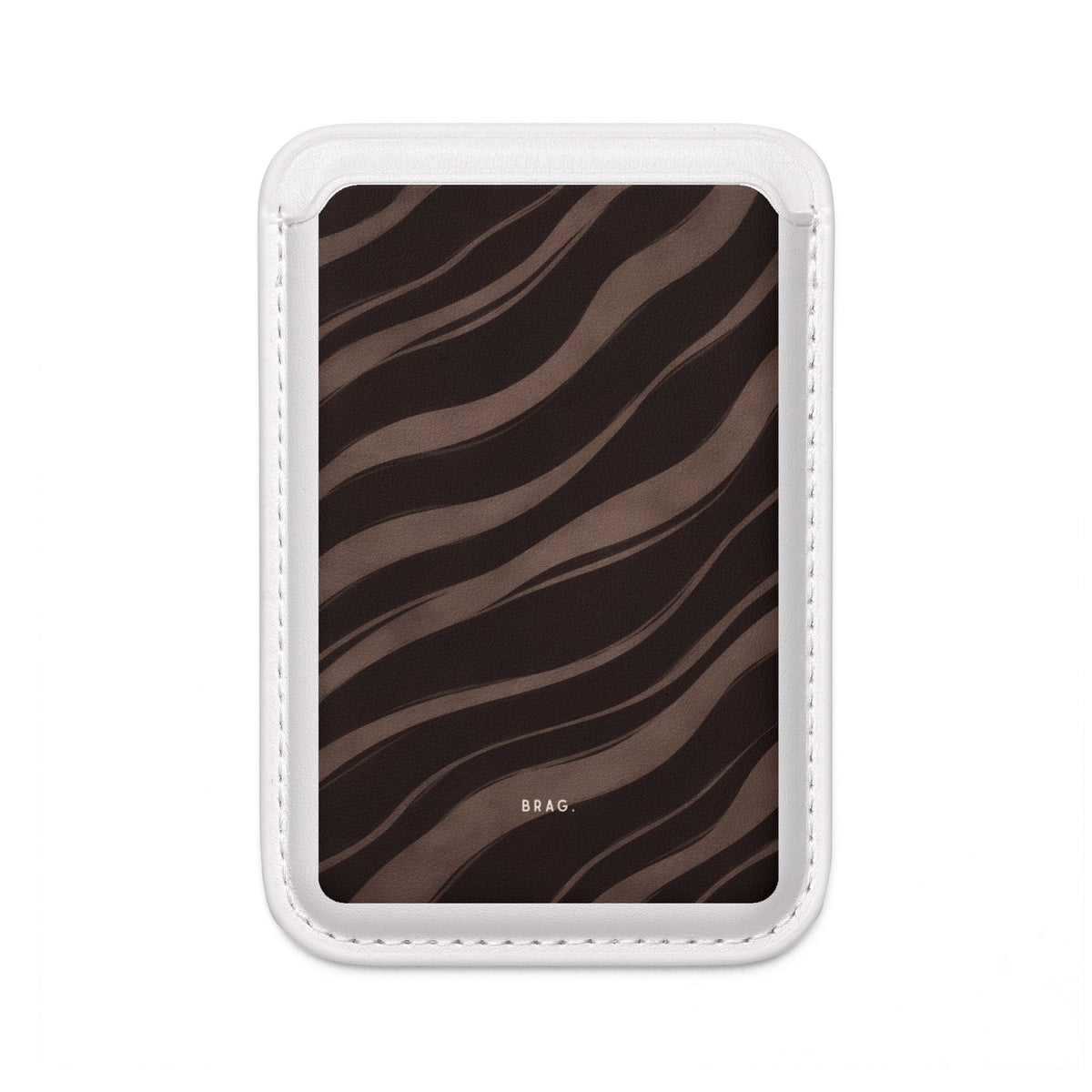Zebra Wave MagSafe Vegan Wallet — Slim Phone Card Holder