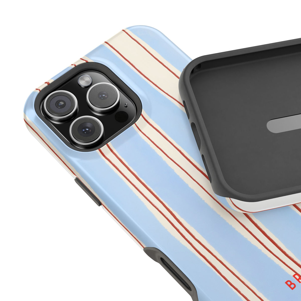 Blue Linen Magnetic Impact-Resistant Phone Case
