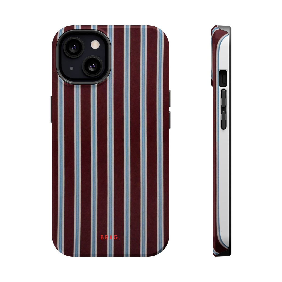 Maroon Lines Magnetic Impact-Resistant Phone Case