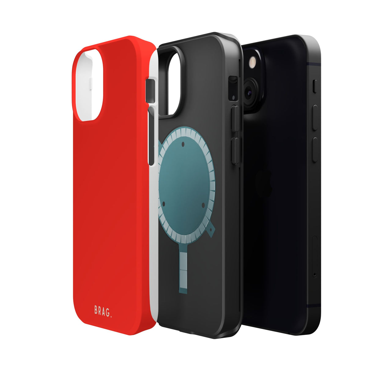 Brag Red Magnetic Impact-Resistant Phone Case