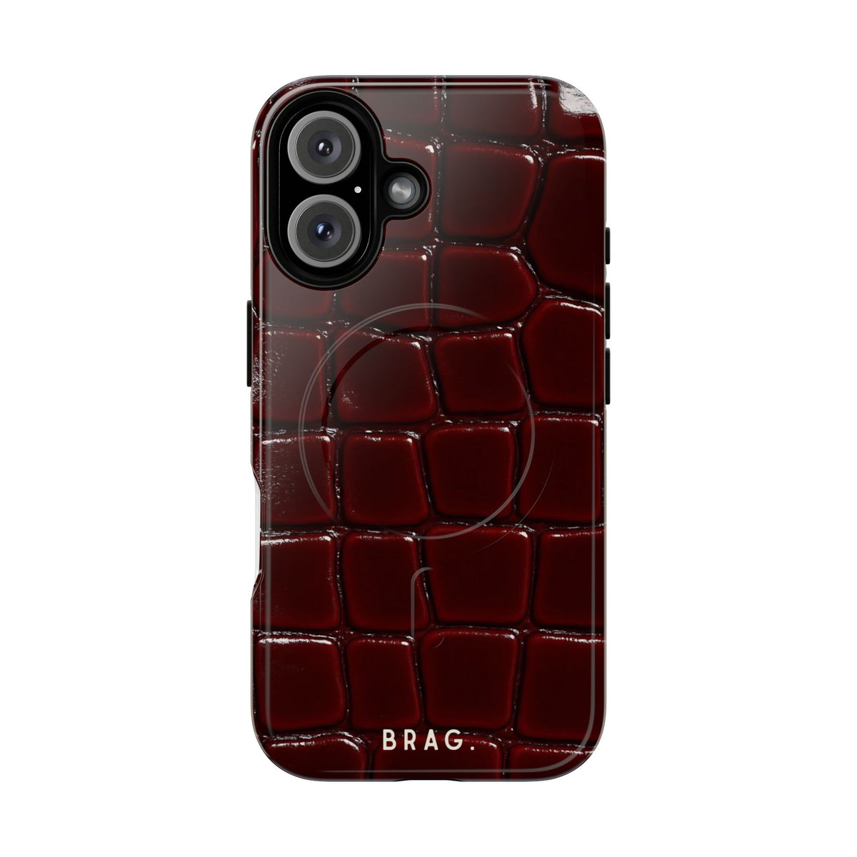 Cherry Leather MagSafe Tough Phone Case — Magnetic Protective Cover