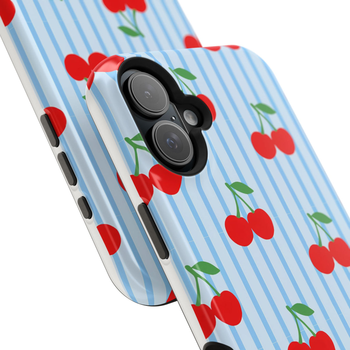 Sunday Market Magnetic Impact Phone Case — Blue Stripe Retro Design