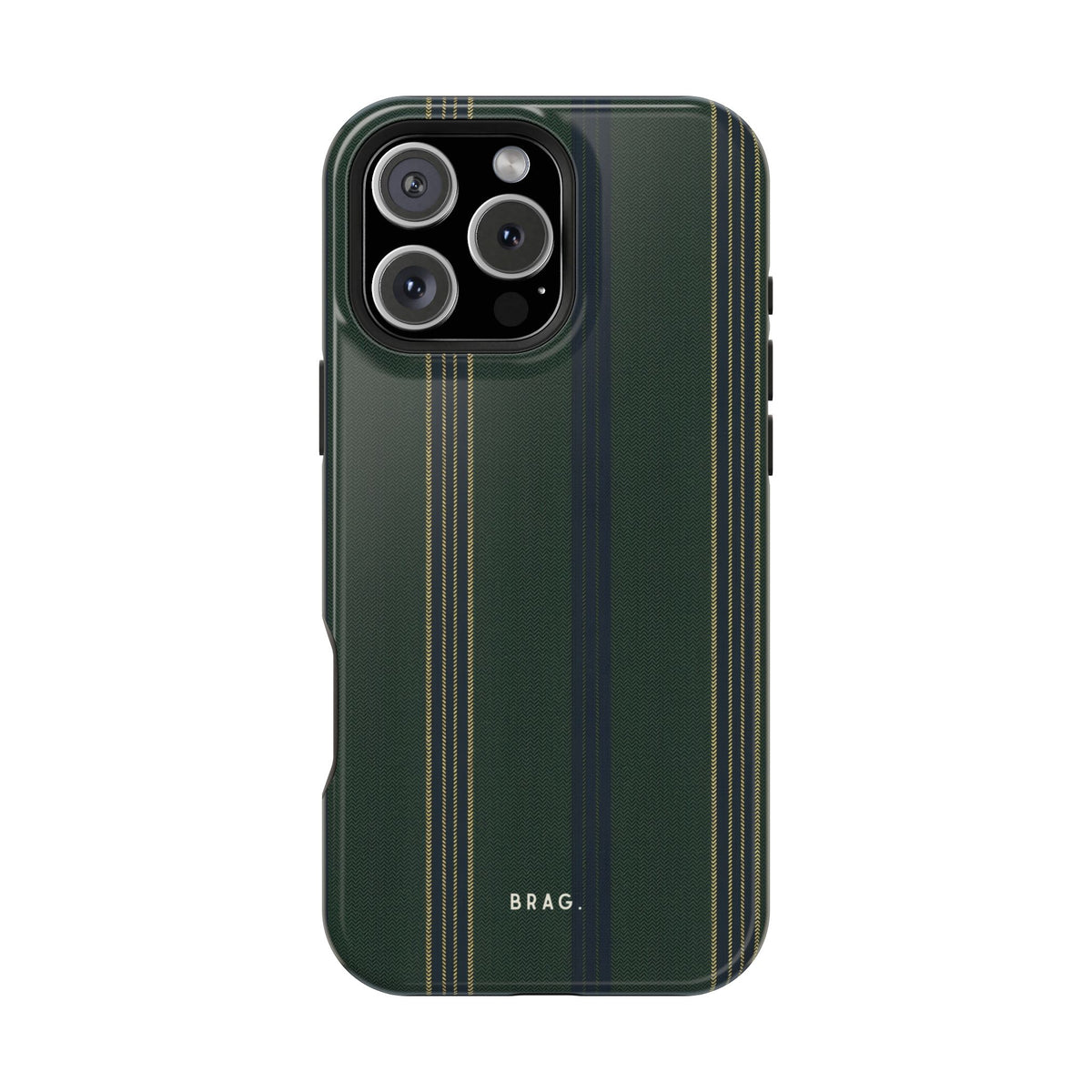 Olive Pinstripe Magnetic Impact-Resistant Phone Case