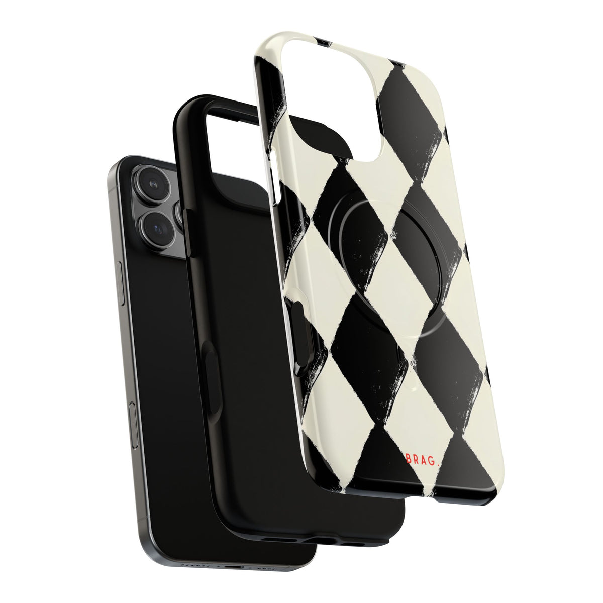 Ivory Harlequin MagSafe Tough Phone Case — Magnetic Protective Cover