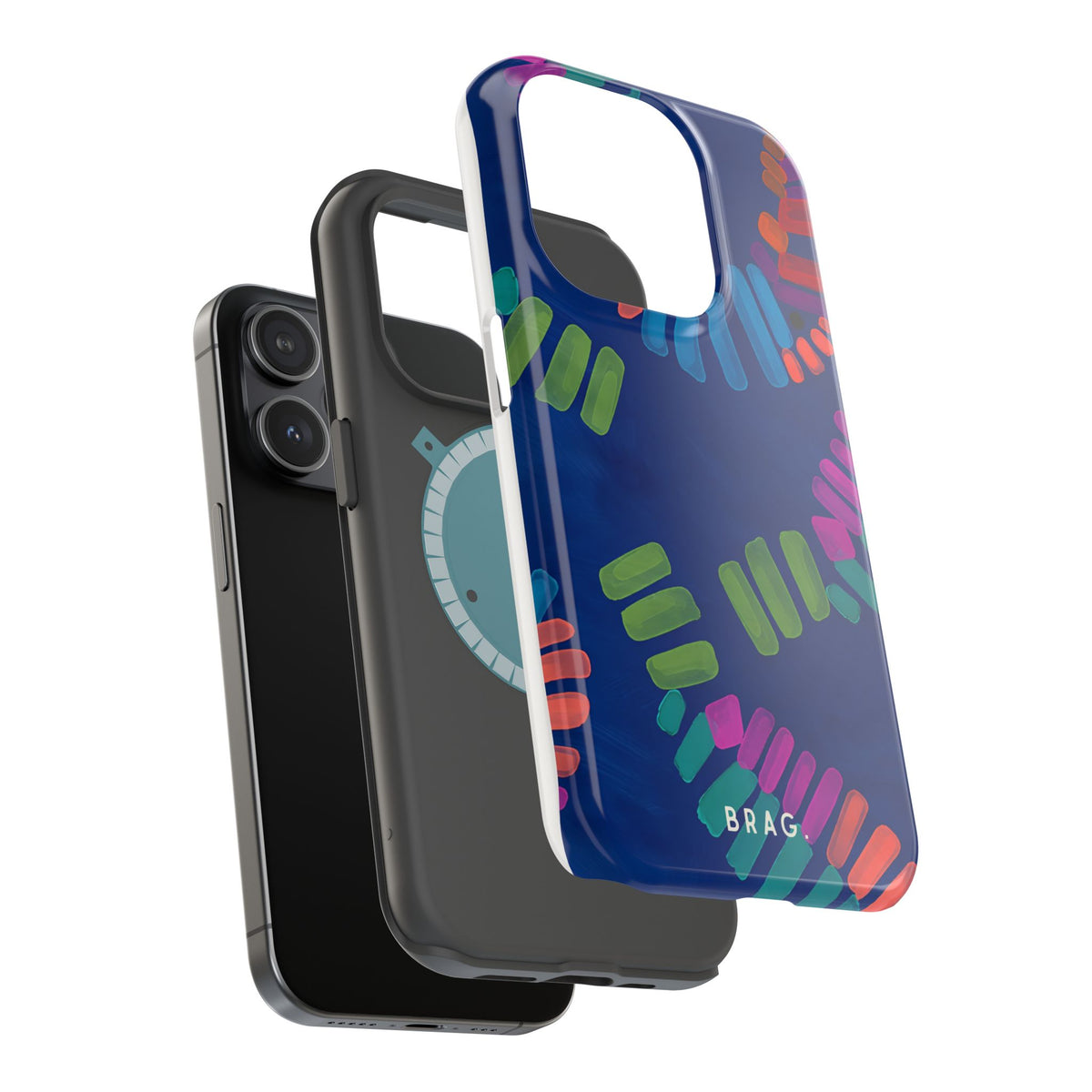 Blue Palm Magnetic Impact-Resistant Phone Case