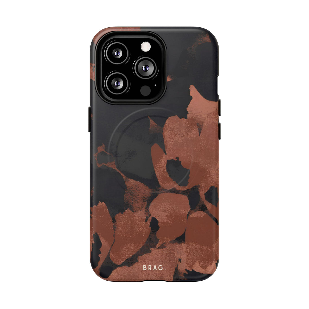 Terracotta Bloom MagSafe Tough Phone Case — Magnetic Protective Cover