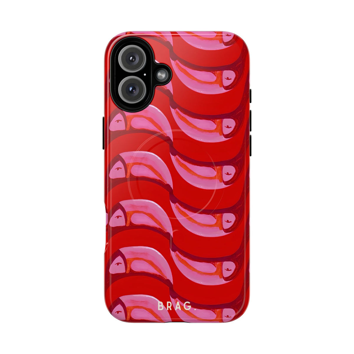 Pink Current MagSafe Tough Phone Case — Magnetic Protective Cover