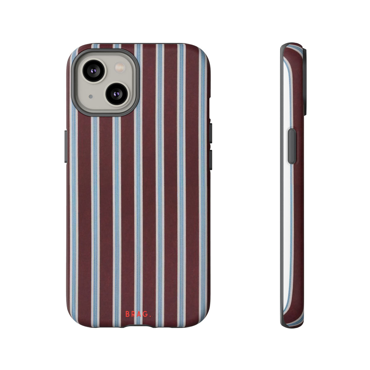 Maroon Lines Tough Phone Case – Shockproof Protective iPhone Cover