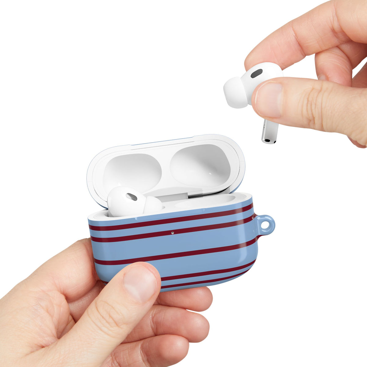 Nautical Stripe AirPod Case – Slim Protective Charging Case
