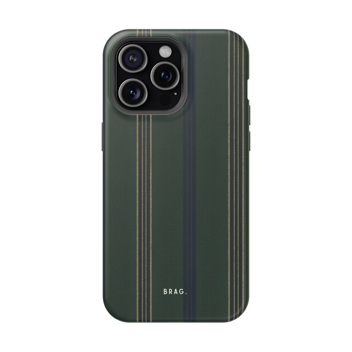 Olive Pinstripe Magnetic Impact-Resistant Phone Case