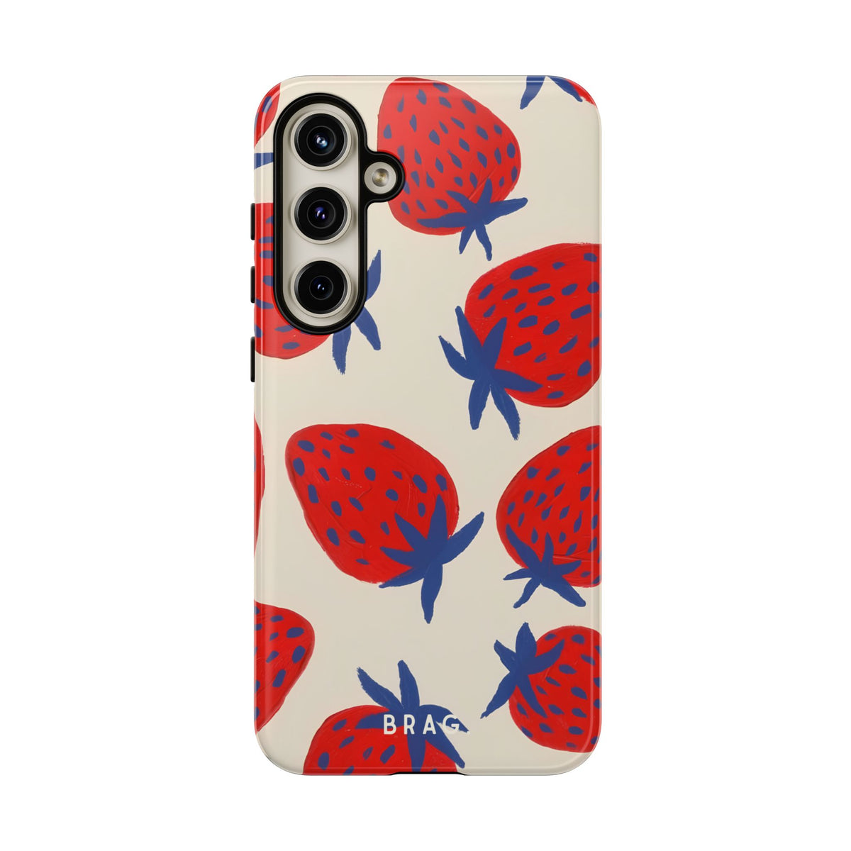 Strawberry Field Tough Phone Case – Shockproof Protective iPhone Cover