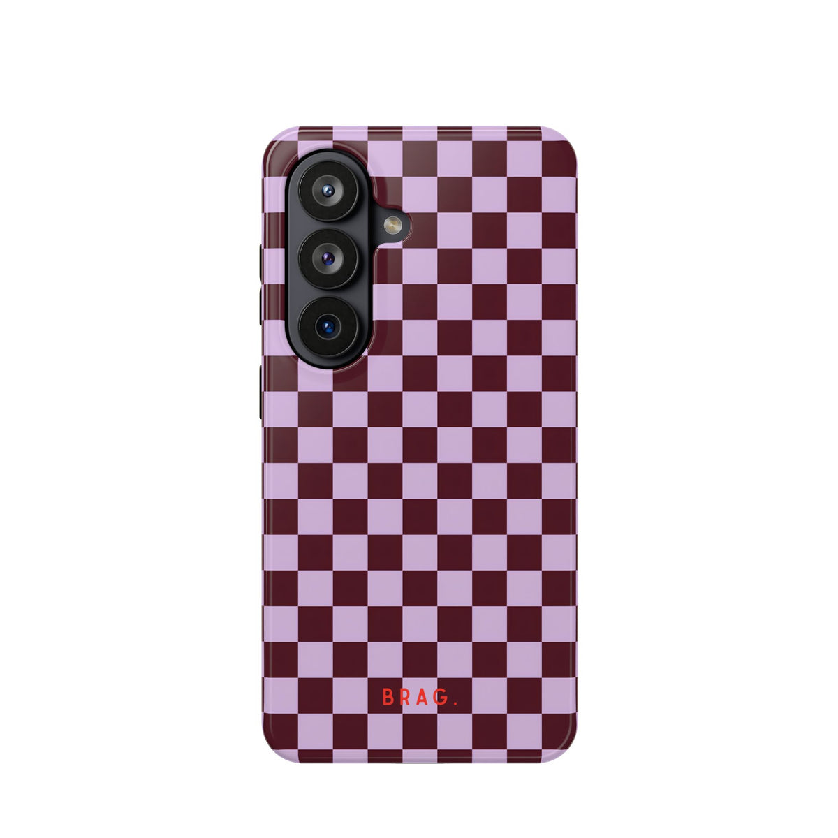 Cherry Check Magnetic Impact-Resistant Phone Case