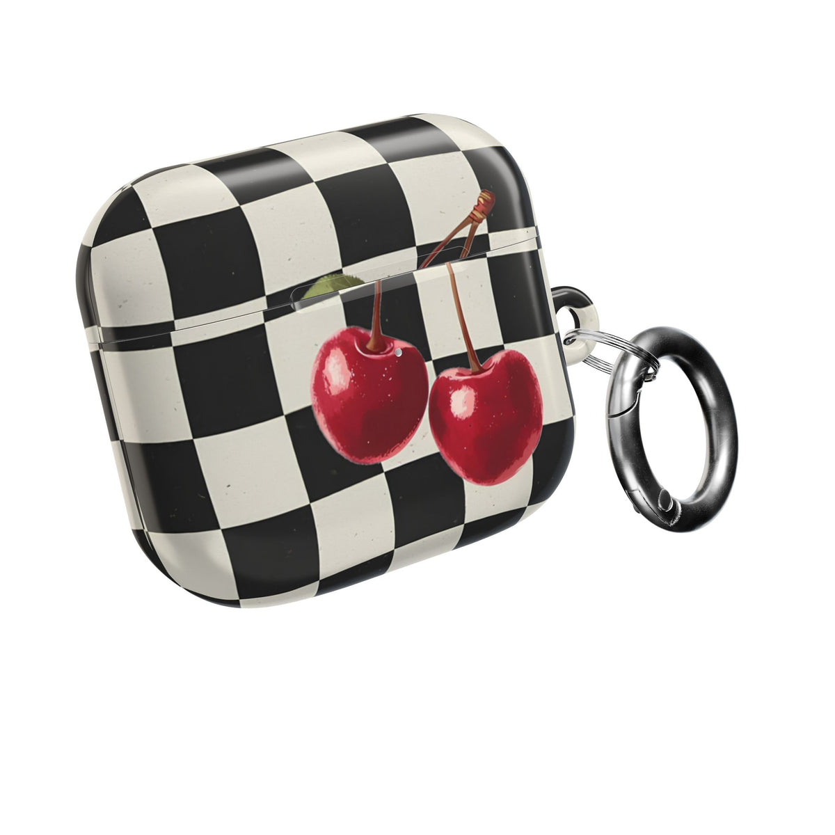 Cherry Check AirPod Case – Slim Protective Charging Case