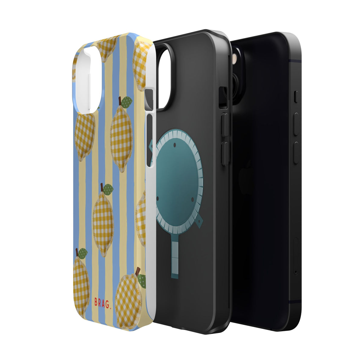 Lemon checks Magnetic Impact-Resistant Phone Case