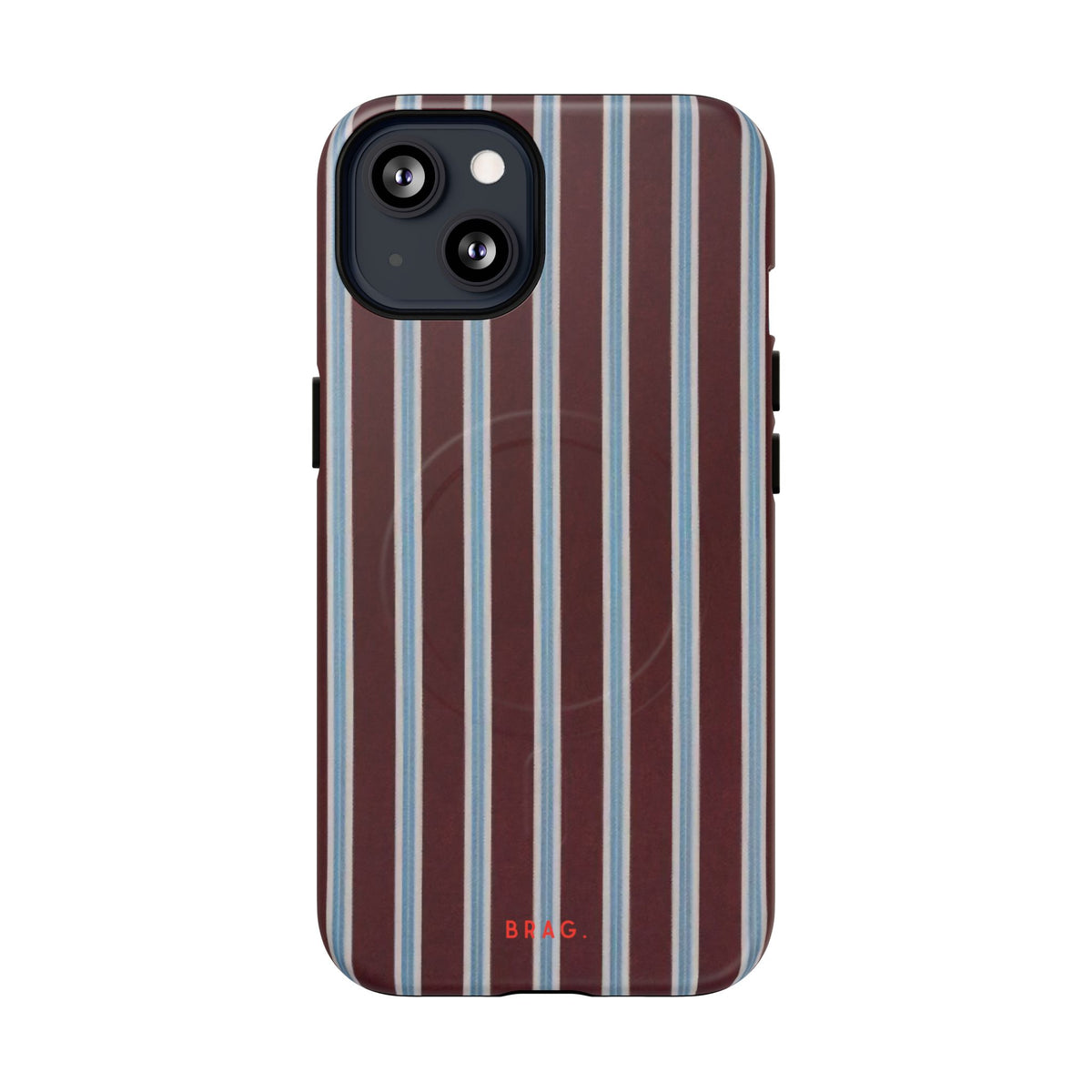 Maroon Lines MagSafe Tough Phone Case — Magnetic Protective Cover