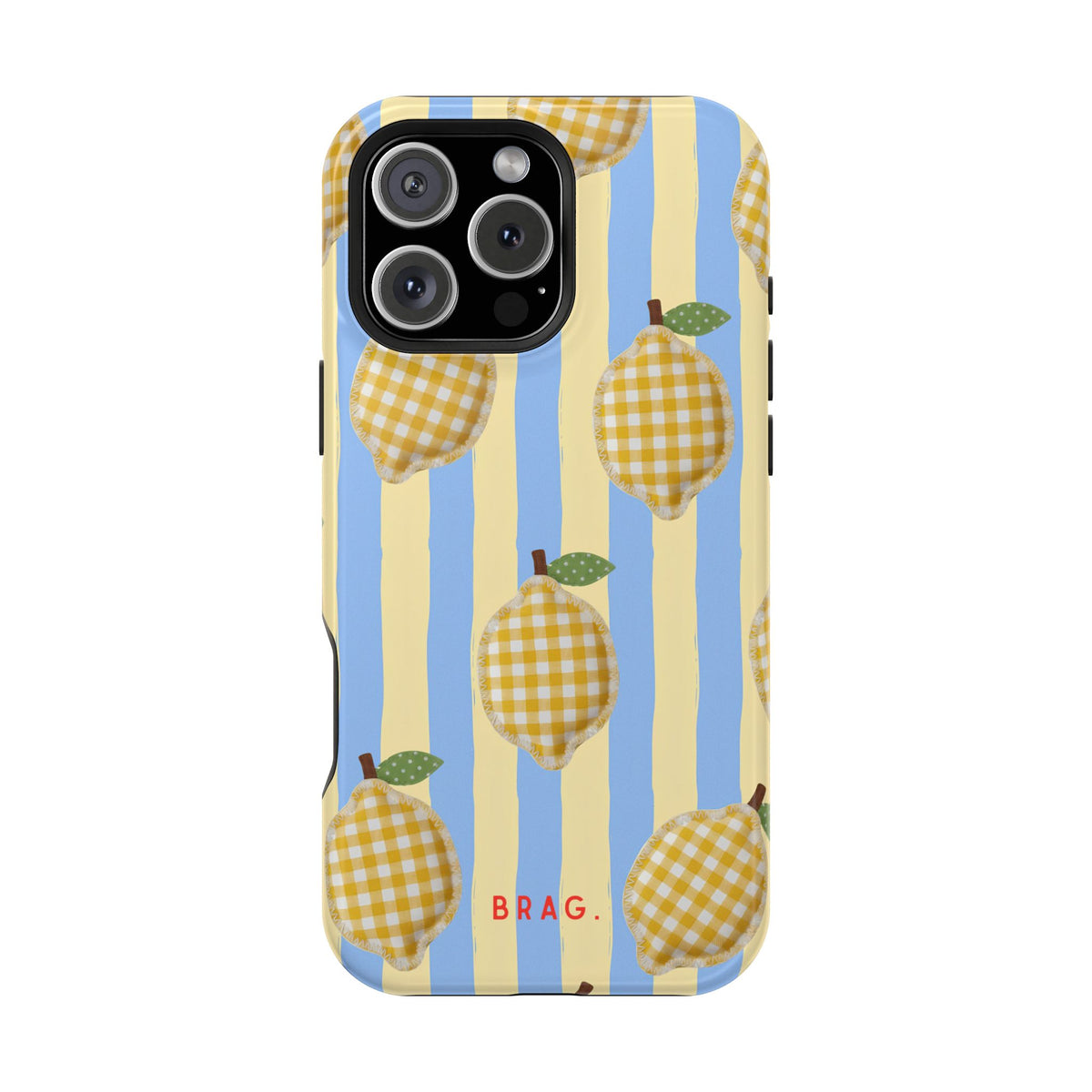 Lemon checks Magnetic Impact-Resistant Phone Case