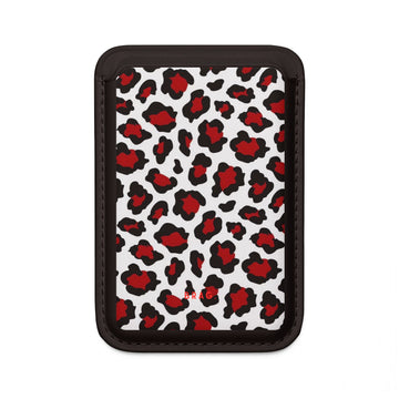 Leopard Kiss MagSafe Vegan Wallet — Slim Phone Card Holder