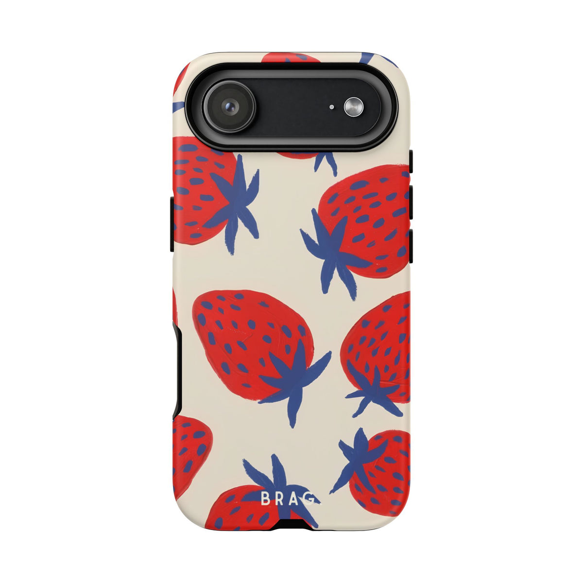 Strawberry Field Tough Phone Case – Shockproof Protective iPhone Cover