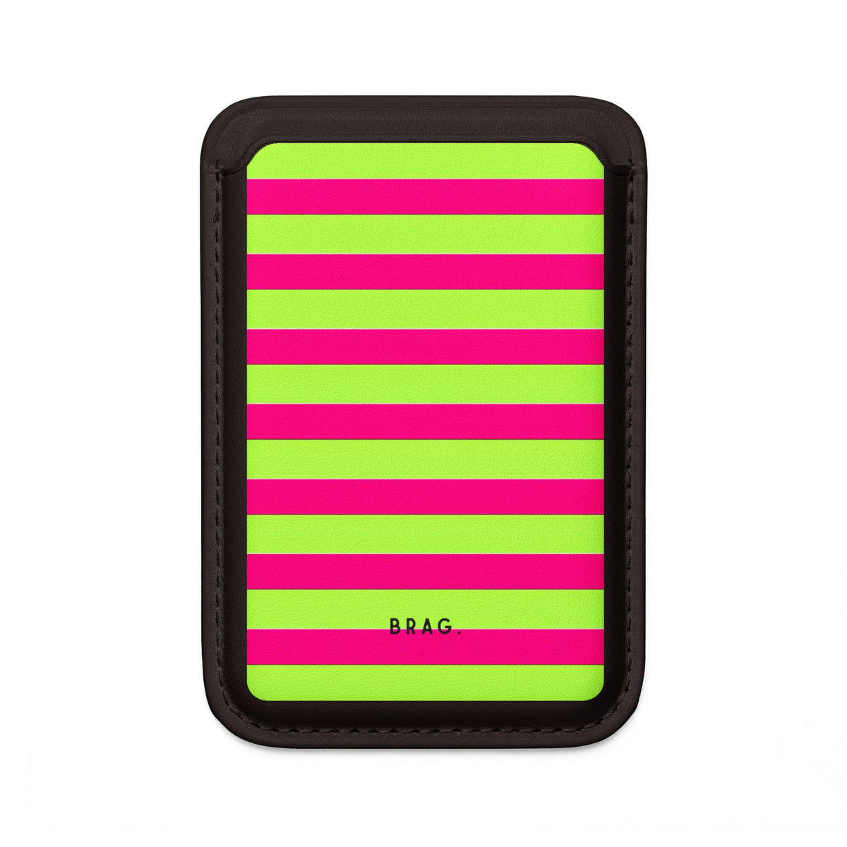 Electric Lime MagSafe Vegan Wallet — Slim Phone Card Holder